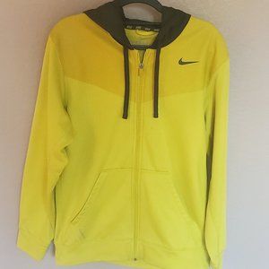 Nike Hoodie in Neon Yellow, Men's Size S